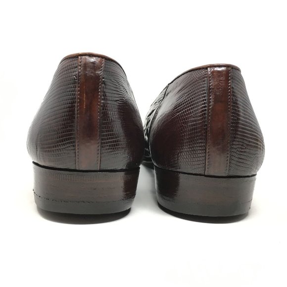 Bragano Cole Haan Loafers Shoes Size 8.5 Lizard main image 4